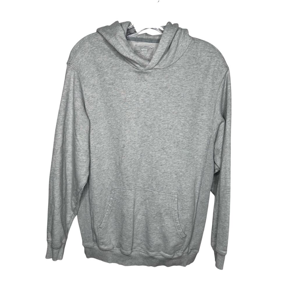 Aerie Gray Pullover Hoodie Sweatshirt Women’s Size XS Soft Knit Kangaroo Pocket
